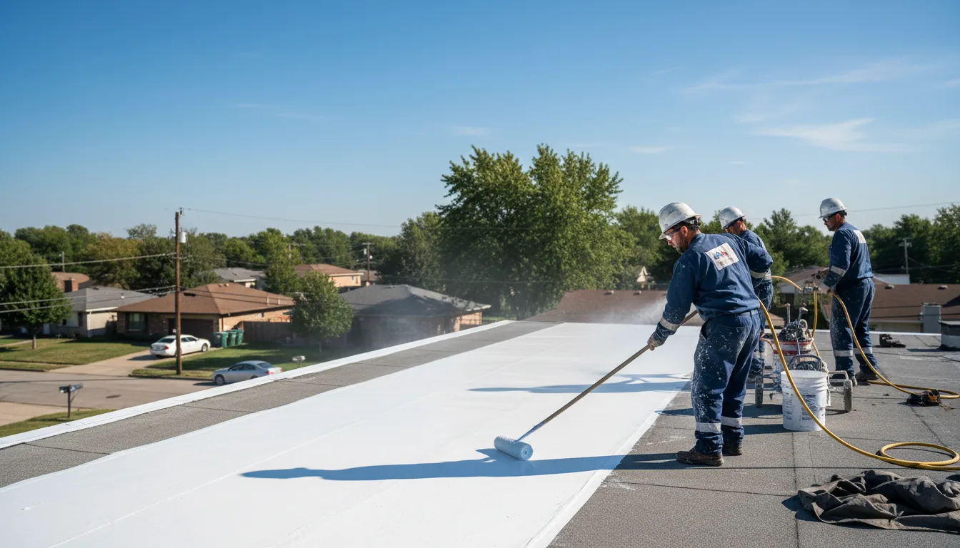 Commercial roof coating in Iota, LA near me